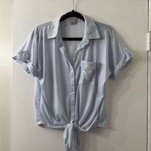 Passport Light Blue and White Striped Shirt